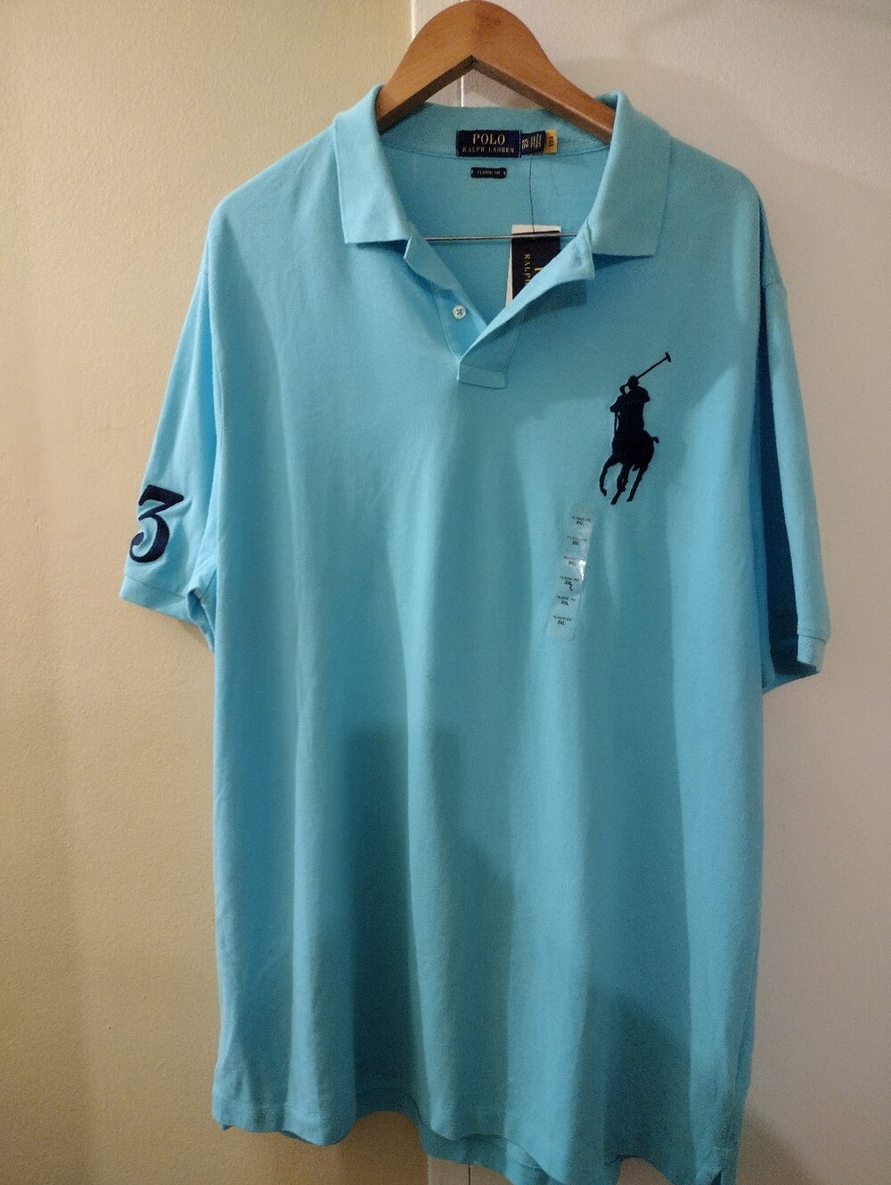 Ralph Lauren Polo Shirt in Light Blue with Navy Logo